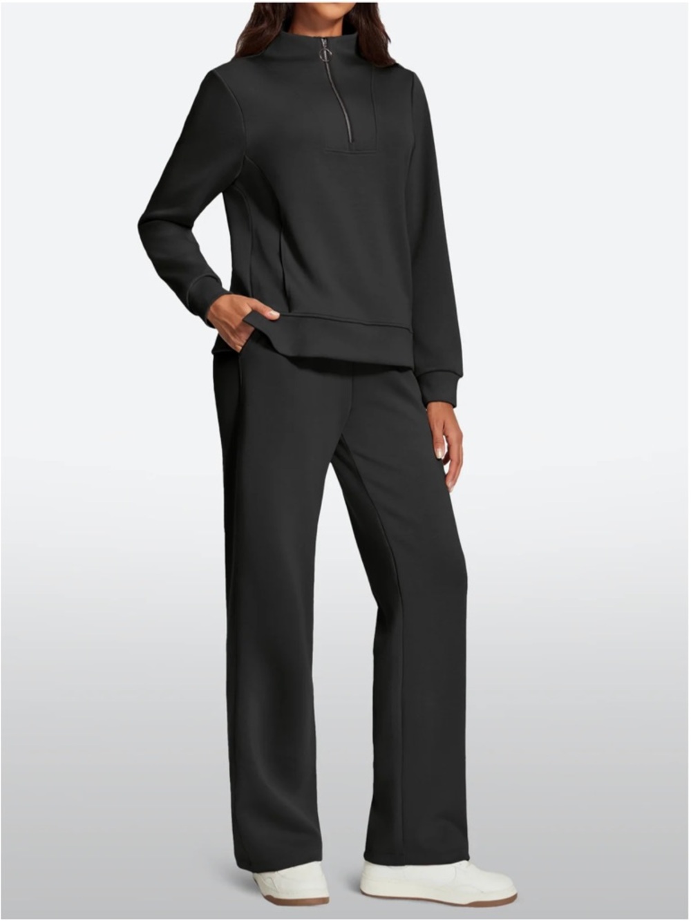 IUGA 2-Piece Matching Wide Leg Pants Lounge Set